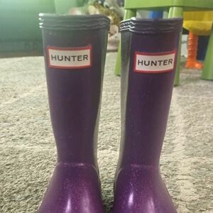 Hunter purple sparkly toddler boots